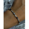 925 Sterling Silver Gold Plated Sapphire & Diamond Bracelet Length 7.5