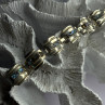 Vintage 925 Sterling Silver Abalone Bracelet Length 7