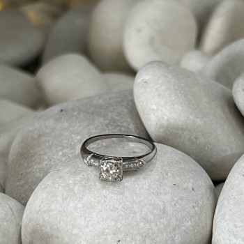Jabel 18K White Gold Diamonds Ring Size 4.5
