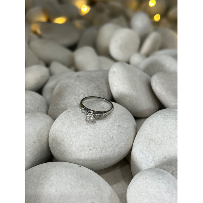 JABEL 18K WHITE GOLD DIAMONDS  RING SIZE 4.5