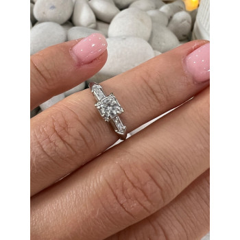 JABEL 18K WHITE GOLD DIAMONDS  RING SIZE 4.5