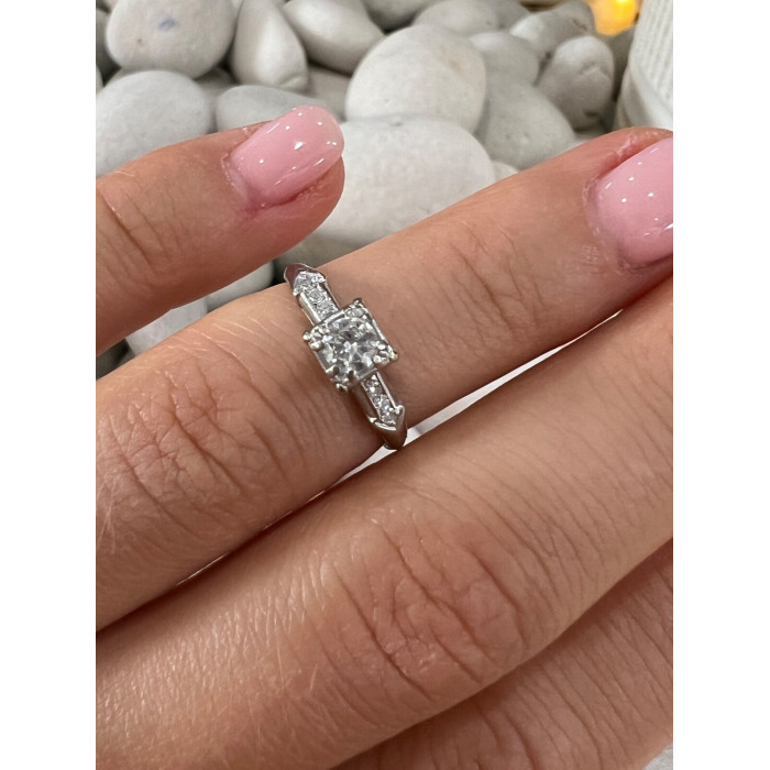 JABEL 18K WHITE GOLD DIAMONDS  RING SIZE 4.5