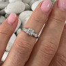 Jabel 18K White Gold Diamonds Ring Size 4.5
