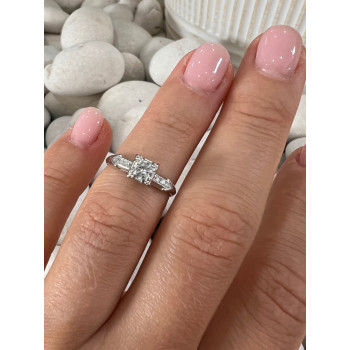 JABEL 18K WHITE GOLD DIAMONDS  RING SIZE 4.5