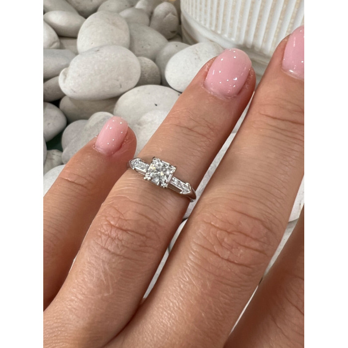 JABEL 18K WHITE GOLD DIAMONDS  RING SIZE 4.5