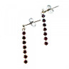 925 Sterling Silver Almandine Stud Earrings