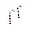 925 Sterling Silver Almandine Stud Earrings
