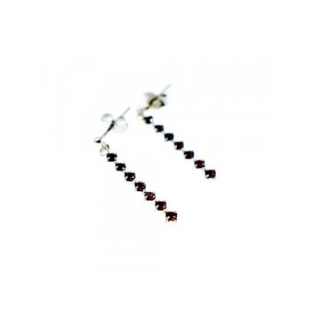 925 Sterling Silver Almandine Stud Earrings