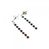 925 Sterling Silver Almandine Stud Earrings