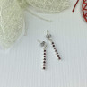 925 Sterling Silver Almandine Stud Earrings