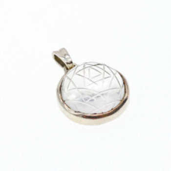 925 Sterling Silver Achroite ( White Tourmaline) Pendant