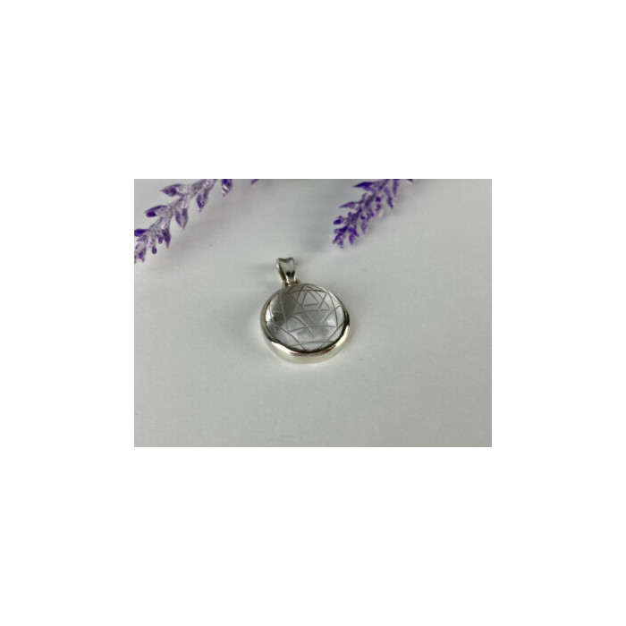 925 Sterling Silver Achroite ( White Tourmaline) Pendant