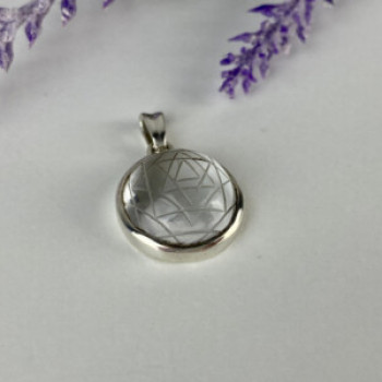 925 Sterling Silver Achroite ( White Tourmaline) Pendant
