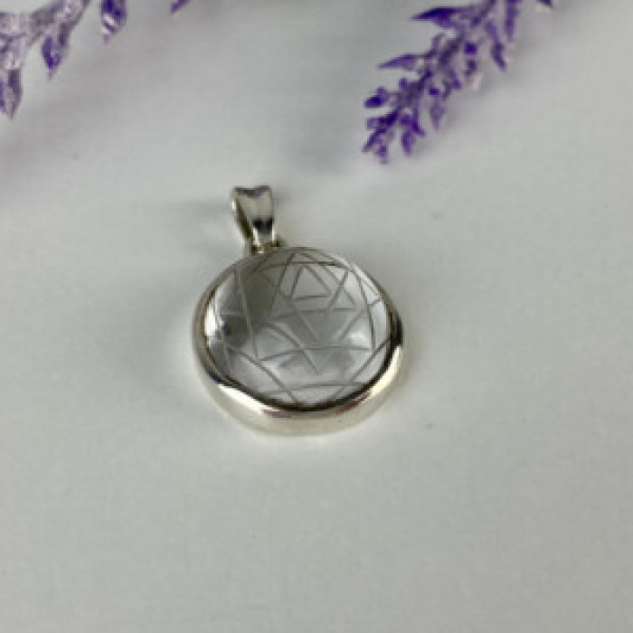 925 Sterling Silver Achroite ( White Tourmaline) Pendant