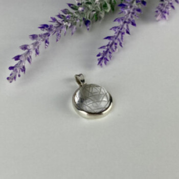 925 Sterling Silver Achroite ( White Tourmaline) Pendant