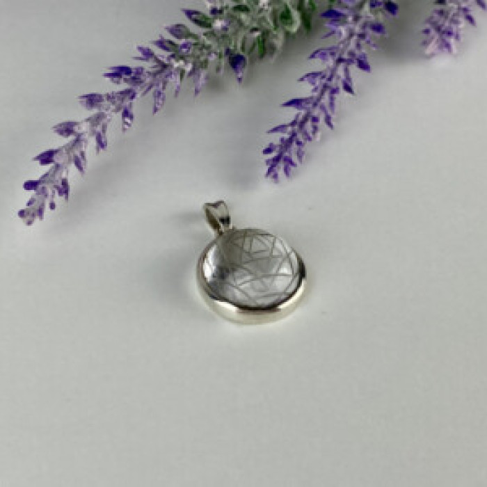 925 Sterling Silver Achroite ( White Tourmaline) Pendant