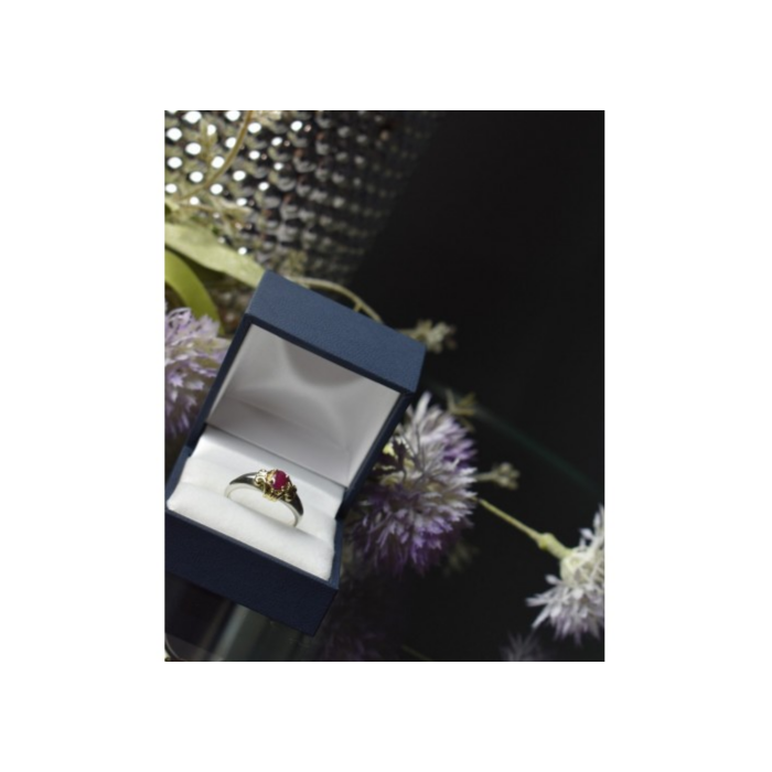 925 Sterling Silver Gold Plated Pink Spinel Ring Size 8.5