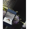 925 Sterling Silver Gold Plated Pink Spinel Ring Size 8.5