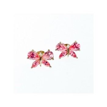 925 Sterling Silver Pink CZ 