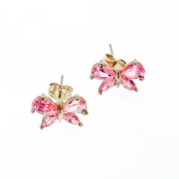 925 Sterling Silver Pink CZ 