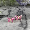 925 Sterling Silver Pink CZ 