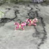 925 Sterling Silver Pink CZ 
