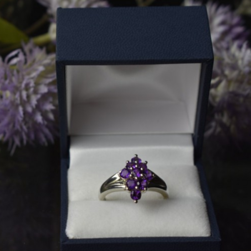 925 Sterling Silver Tourmaline Ring Size 10