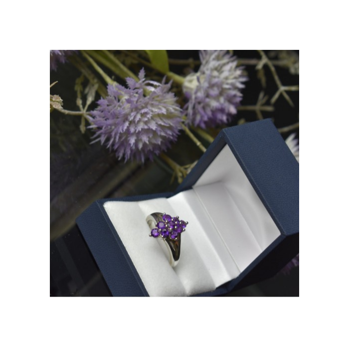 925 Sterling Silver Tourmaline Ring Size 10