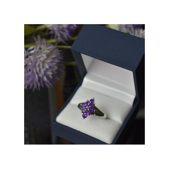 925 Sterling Silver Tourmaline Ring Size 10