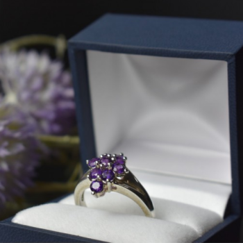 925 Sterling Silver Tourmaline Ring Size 10