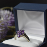 925 Sterling Silver Tourmaline Ring Size 10