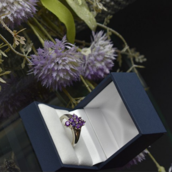 925 Sterling Silver Tourmaline Ring Size 10