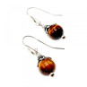 Vintage 925 Sterling Silver Agate Earrings