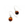 Vintage 925 Sterling Silver Agate Earrings