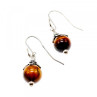 Vintage 925 Sterling Silver Agate Earrings