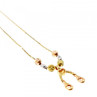 Designer 18K Yellow, White & Pink Gold Diamond Italy Necklace