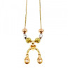 Designer 18K Yellow, White & Pink Gold Diamond Italy Necklace