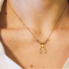 Designer 18K Yellow, White & Pink Gold Diamond Italy Necklace