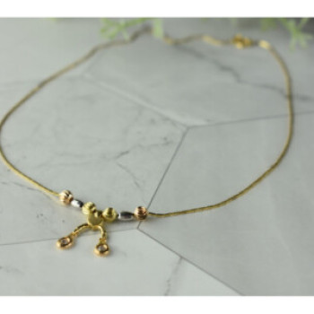 Designer 18K Yellow, White & Pink Gold Diamond Italy Necklace