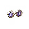 925 Sterling Silver Amethyst Stud Earrings