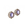 925 Sterling Silver Amethyst Stud Earrings