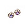 925 Sterling Silver Amethyst Stud Earrings