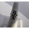925 Sterling Silver & Sapphires Ring Size 6
