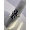 925 Sterling Silver & Sapphires Ring Size 6