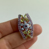 925 Sterling Silver Amethyst, Blue Spinel & Peridot Pendant