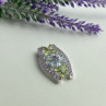 925 Sterling Silver Amethyst, Blue Spinel & Peridot Pendant