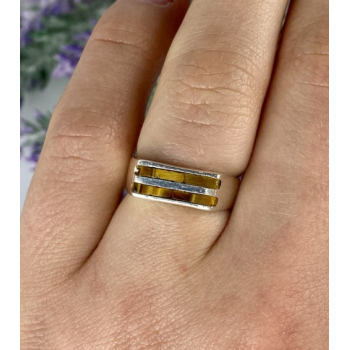 925 Sterling Silver Jasper Signet Ring Size 6.5