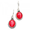 Vintage 925 Sterling Silver Agate Earrings
