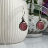 Vintage 925 Sterling Silver Agate Earrings