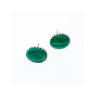 925 Sterling Silver Malachite Stud Earrings
